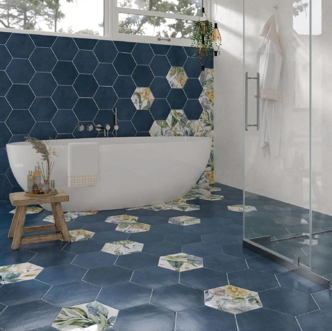 Hex. Apollo blue 23x27 & Hex. Apollo decor 23x27 amb