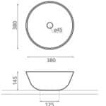Agra Circular 380x380x145