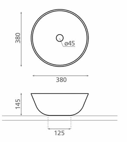 Agra Circular 380x380x145