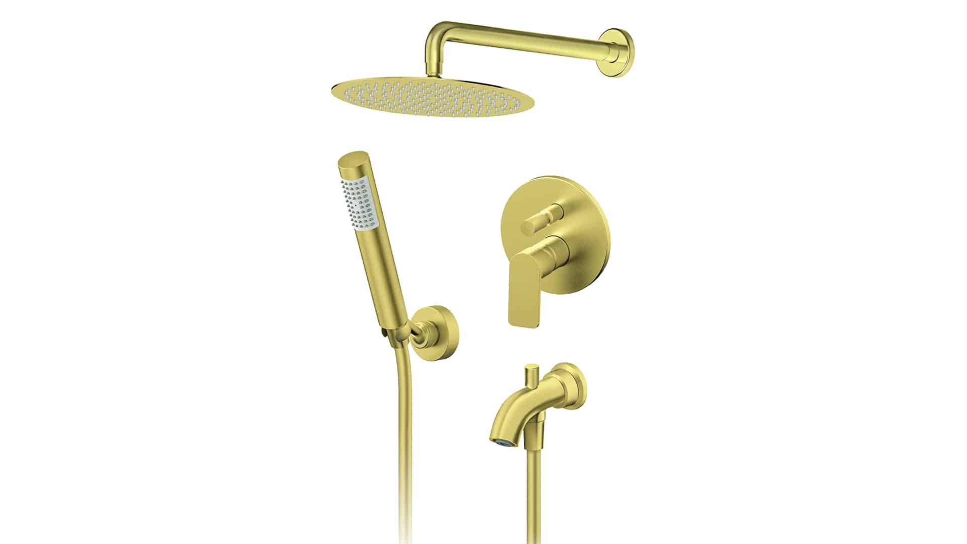S2 - Uzidna baterija za tuš kabinu, Gold matt - 231701G1