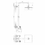 S2 - Baterija za usponski tuš, Black matt - 237251B