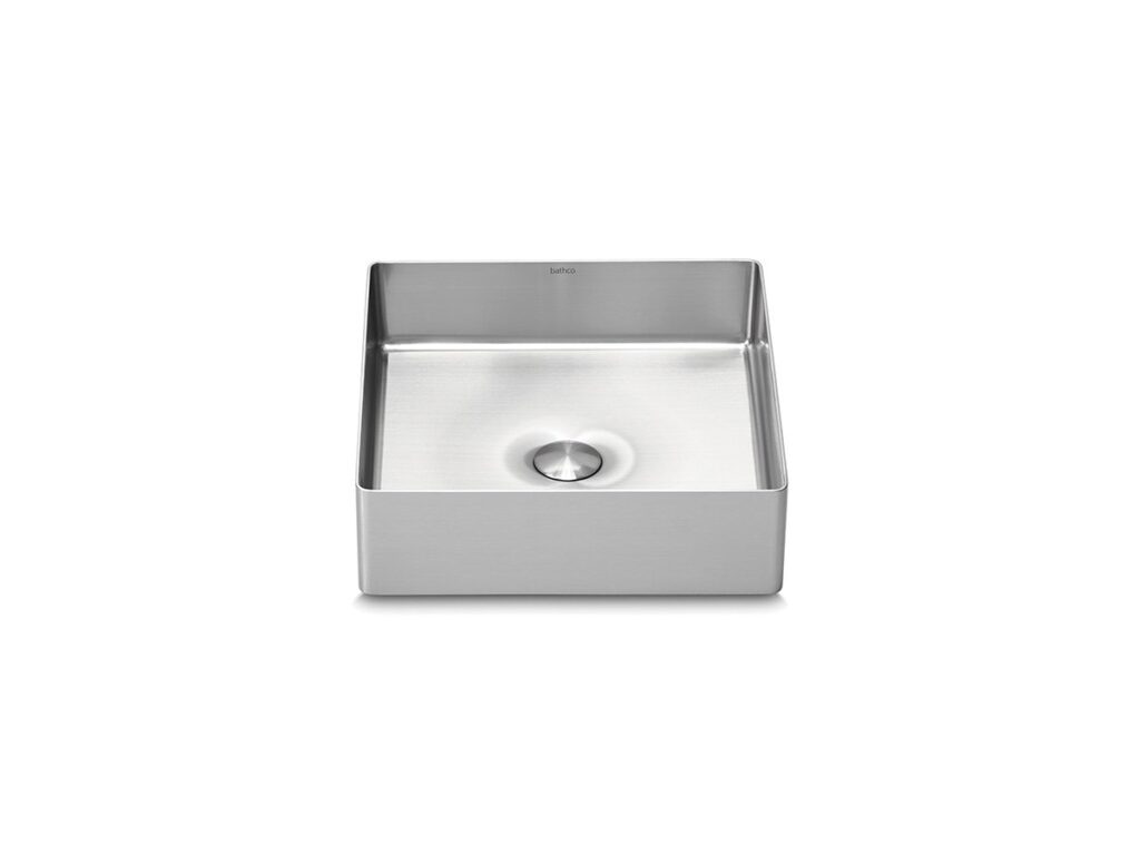 Detroit Metallic Cuadrado Brushed Steel 400x400x120 - 8342